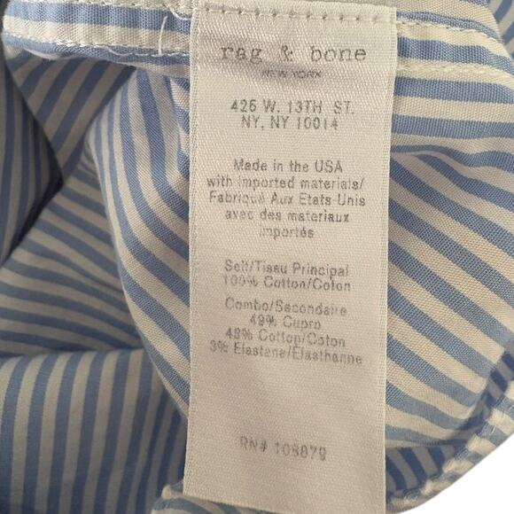 Rag & Bone Stripe Cold Shoulder Dress Minimalist Coastal Preppy Resort Chic S - Picture 9 of 9